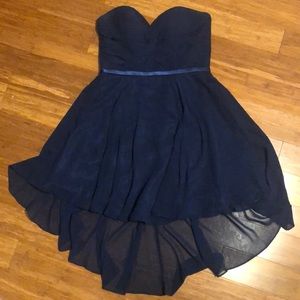 Sweetheart Blue High Low Dress